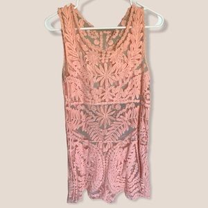 Pink lace dress/coverup